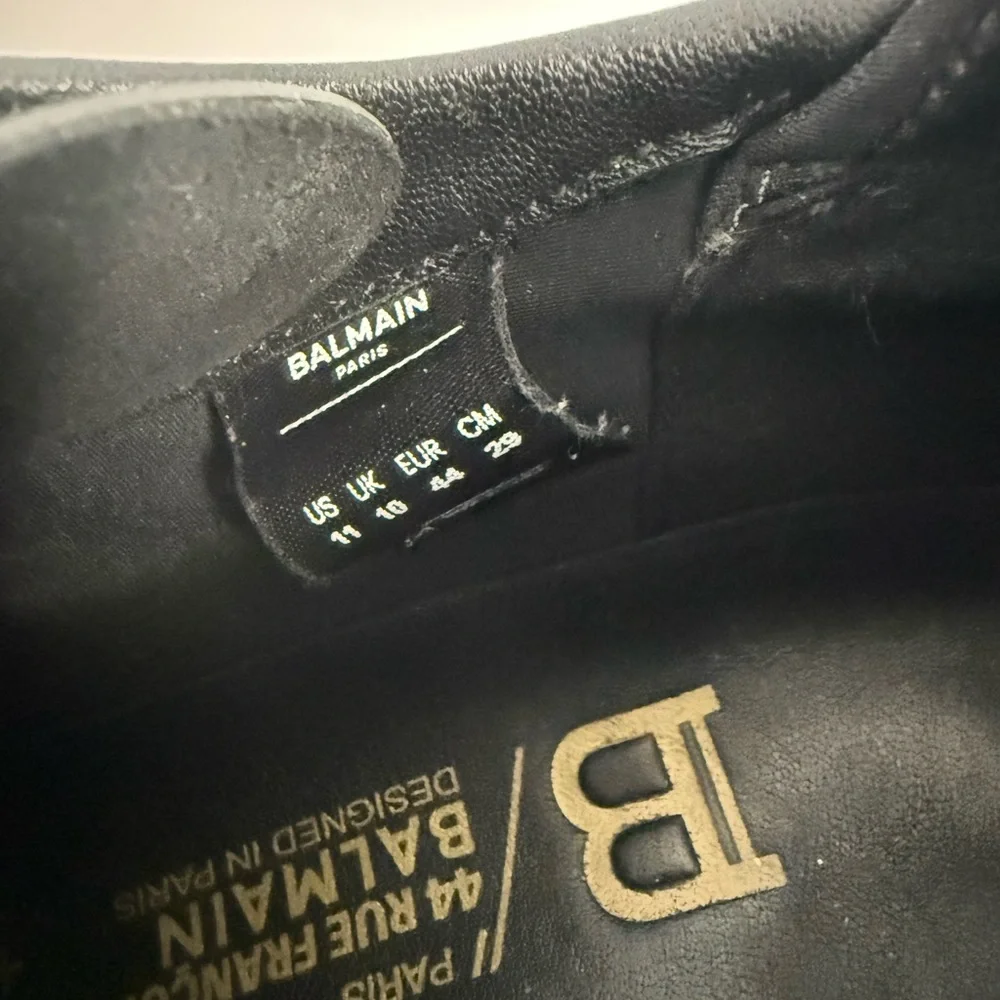 Balmain Black and Gold Chunky Sneakers